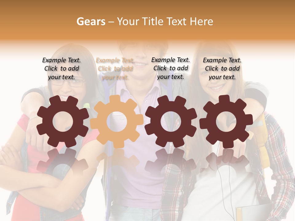 Cheerful Attractive Caucasian PowerPoint Template