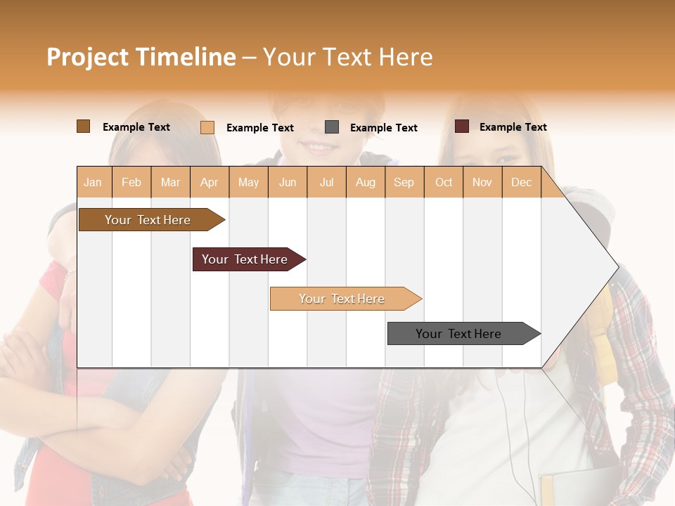 Cheerful Attractive Caucasian PowerPoint Template