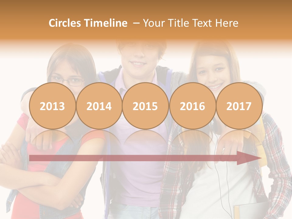 Cheerful Attractive Caucasian PowerPoint Template