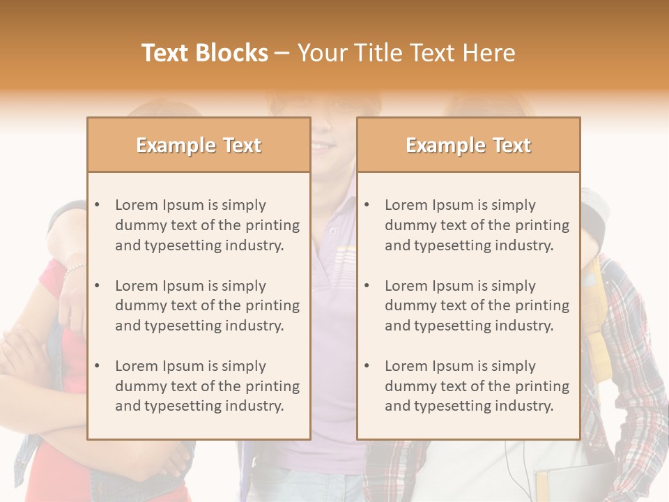Cheerful Attractive Caucasian PowerPoint Template