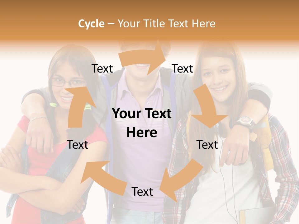 Cheerful Attractive Caucasian PowerPoint Template