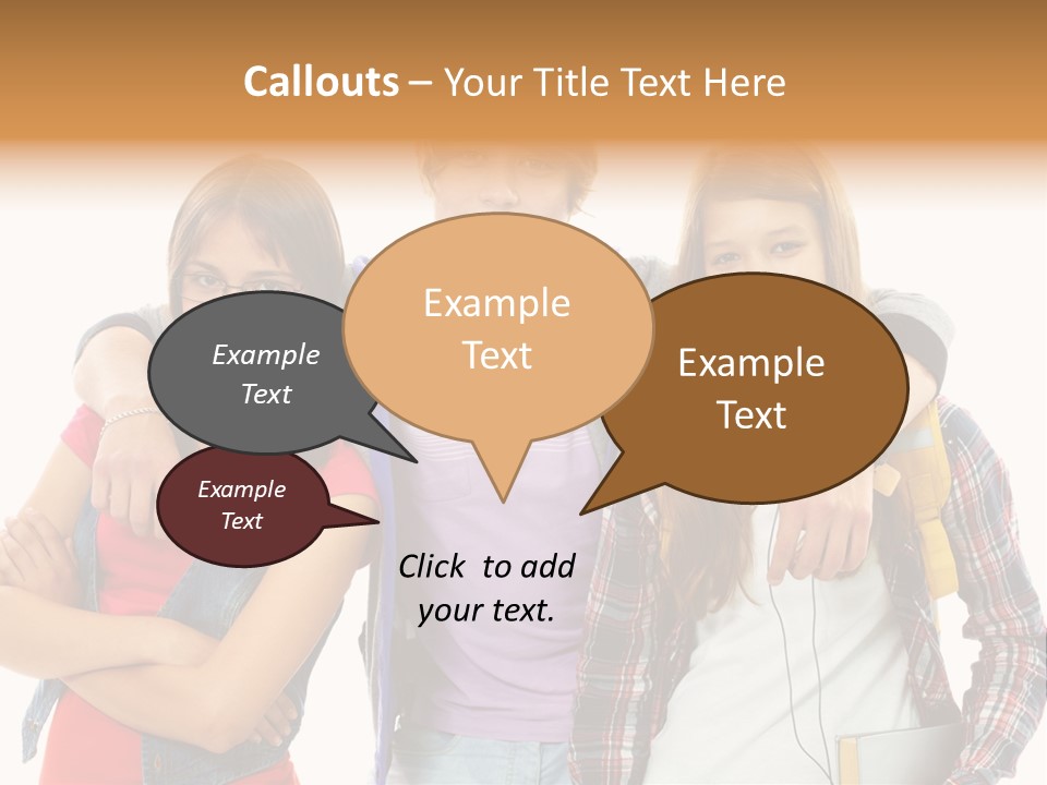 Cheerful Attractive Caucasian PowerPoint Template