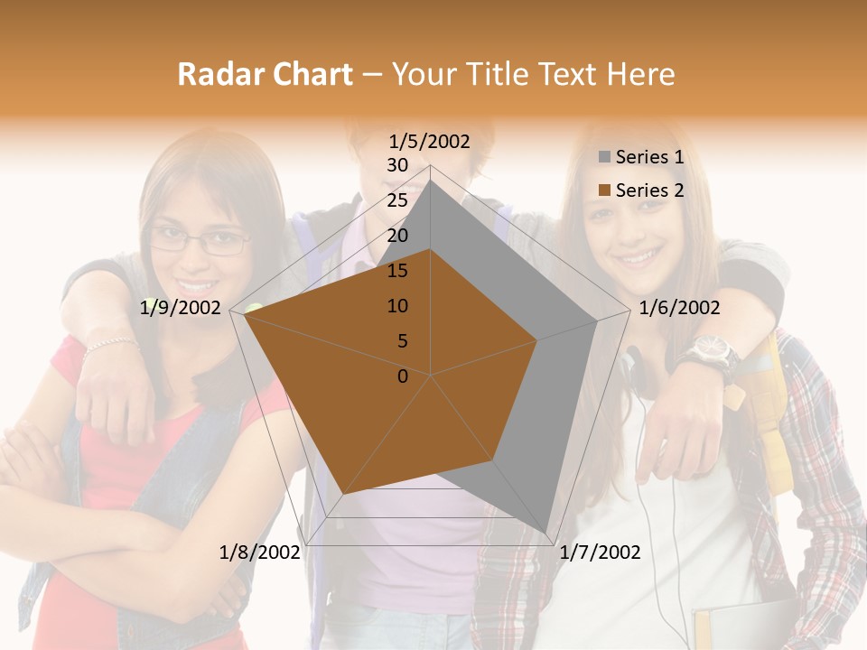 Cheerful Attractive Caucasian PowerPoint Template