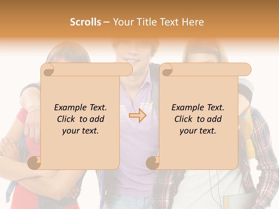 Cheerful Attractive Caucasian PowerPoint Template