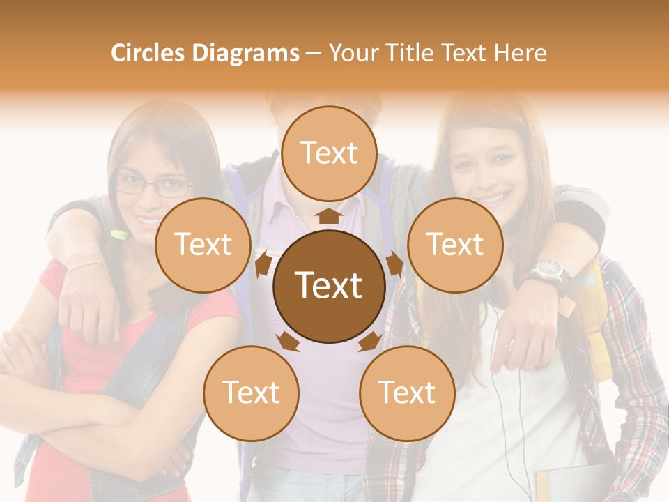 Cheerful Attractive Caucasian PowerPoint Template