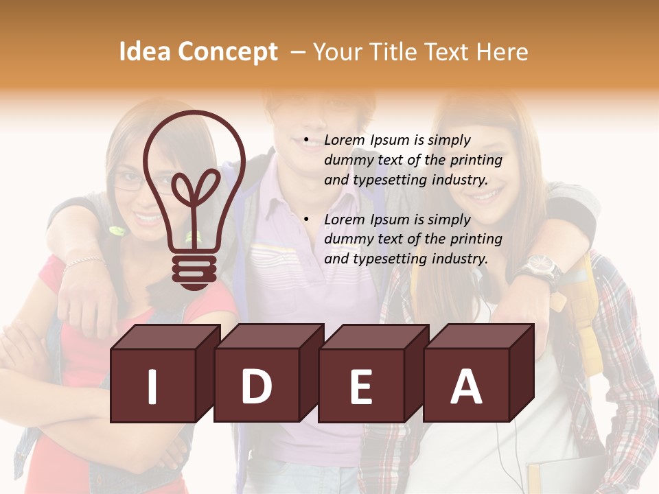 Cheerful Attractive Caucasian PowerPoint Template