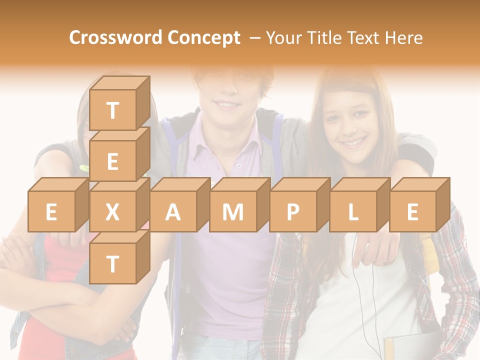 Cheerful Attractive Caucasian PowerPoint Template