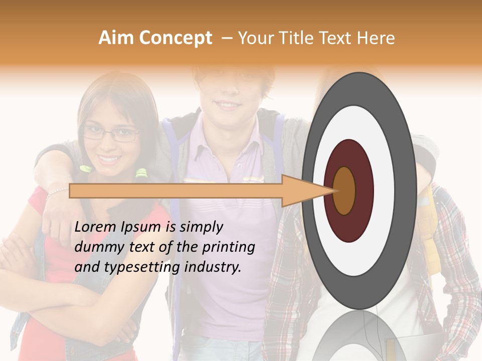 Cheerful Attractive Caucasian PowerPoint Template