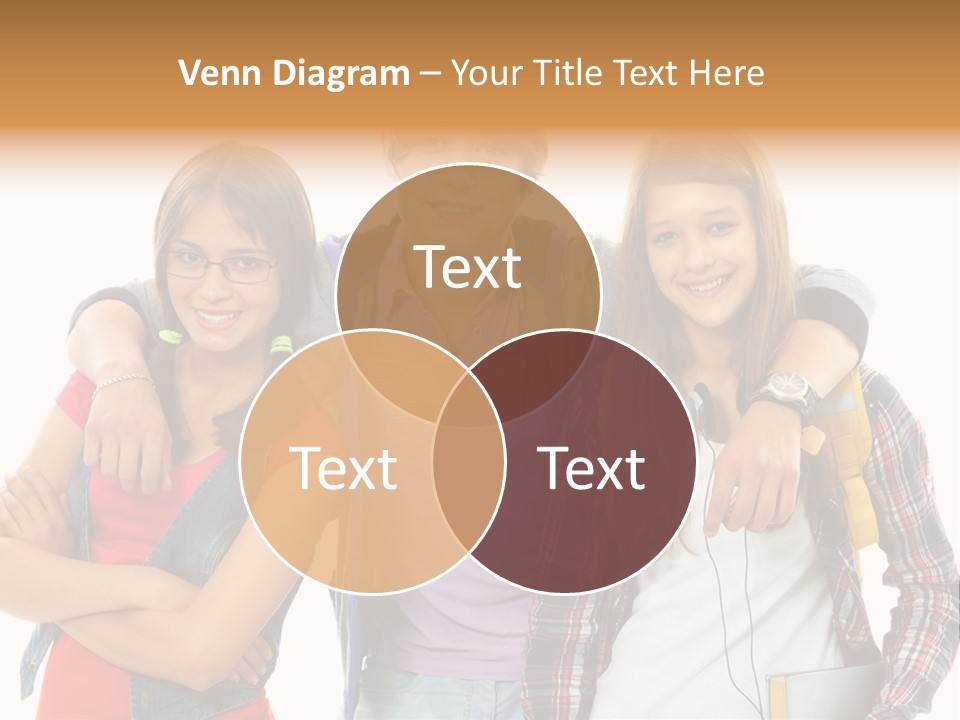 Cheerful Attractive Caucasian PowerPoint Template