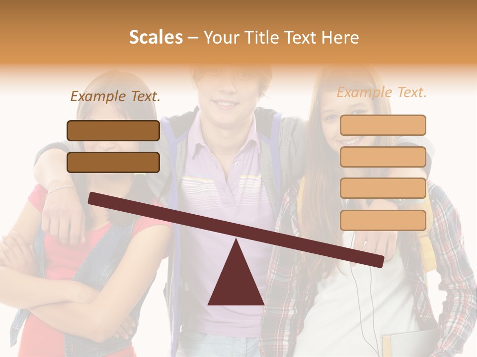 Cheerful Attractive Caucasian PowerPoint Template