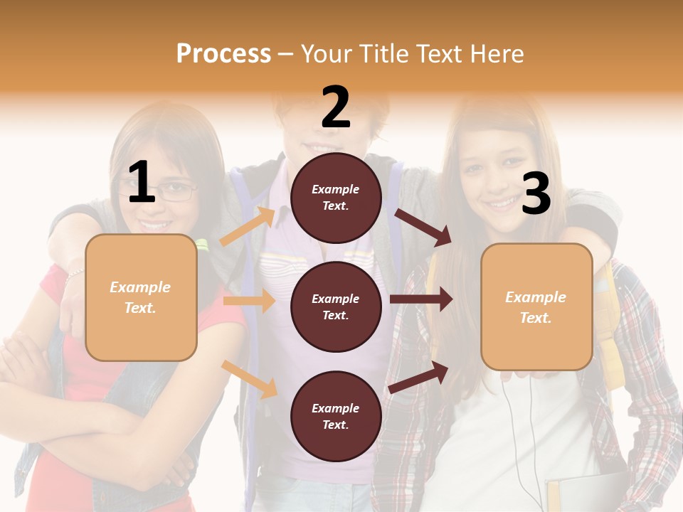 Cheerful Attractive Caucasian PowerPoint Template