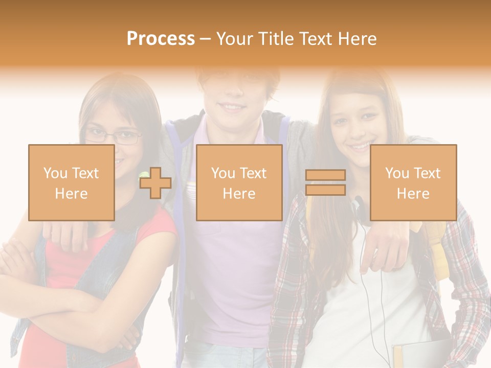 Cheerful Attractive Caucasian PowerPoint Template