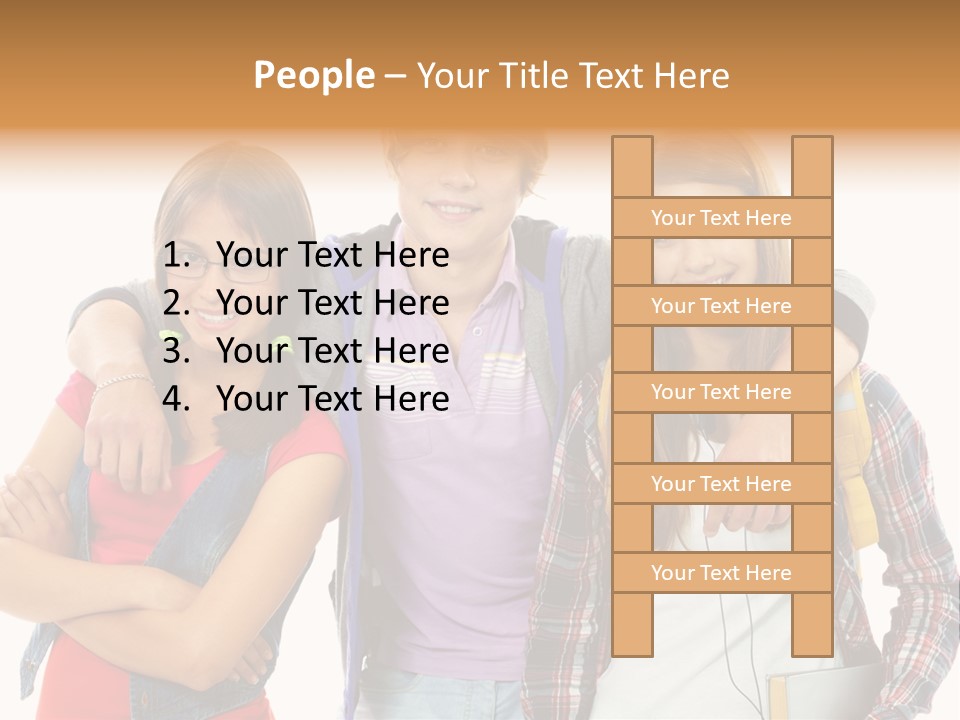 Cheerful Attractive Caucasian PowerPoint Template