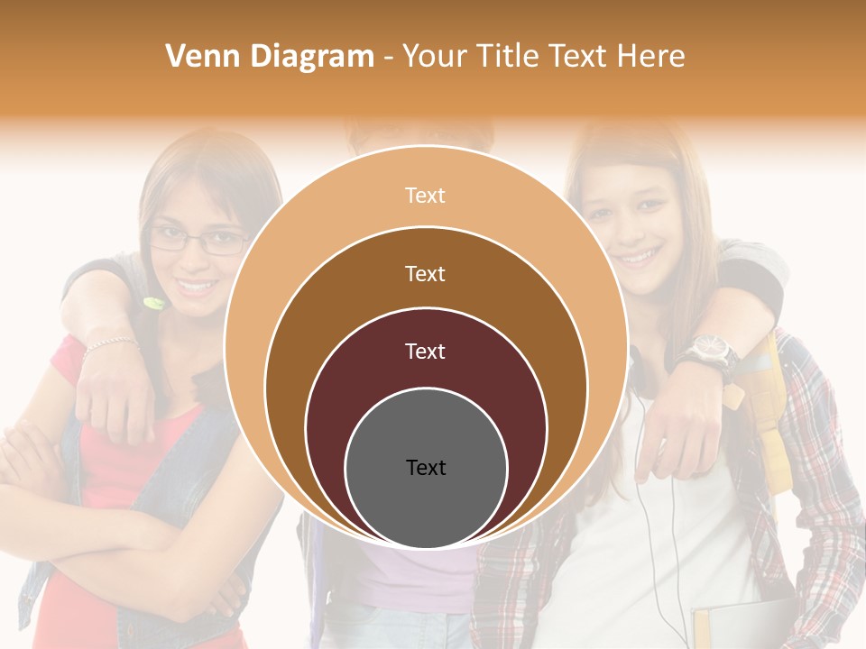 Cheerful Attractive Caucasian PowerPoint Template