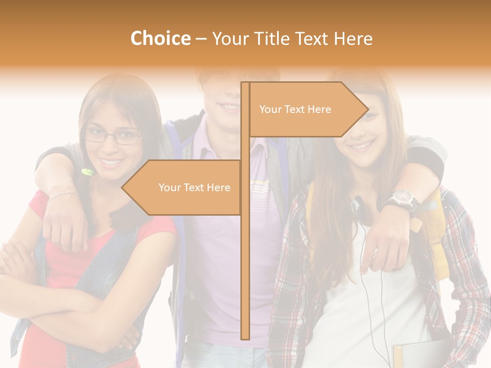 Cheerful Attractive Caucasian PowerPoint Template