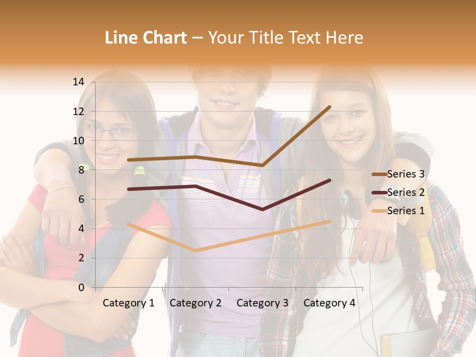 Cheerful Attractive Caucasian PowerPoint Template