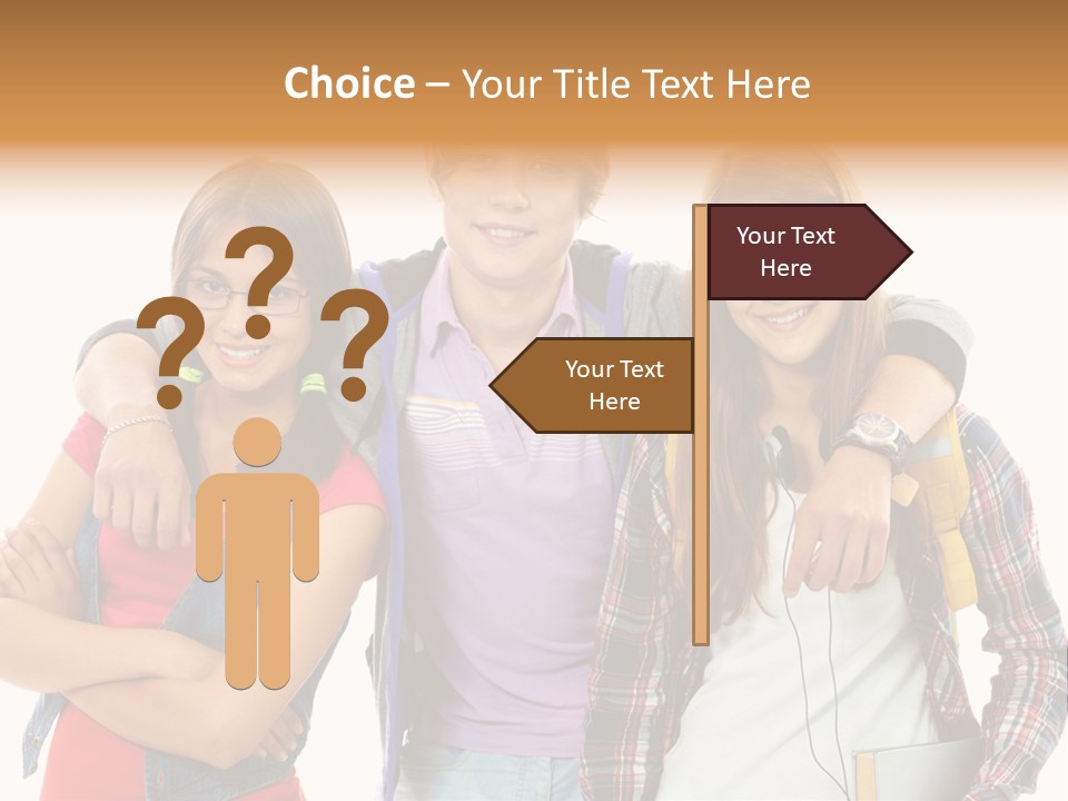 Cheerful Attractive Caucasian PowerPoint Template