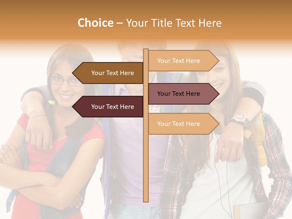 Cheerful Attractive Caucasian PowerPoint Template