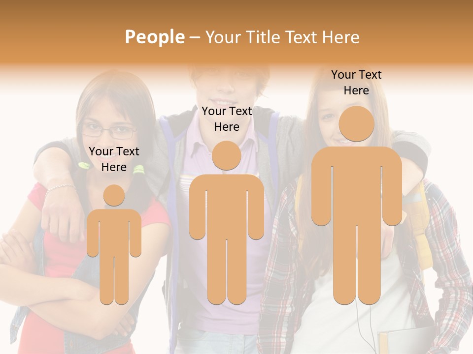 Cheerful Attractive Caucasian PowerPoint Template