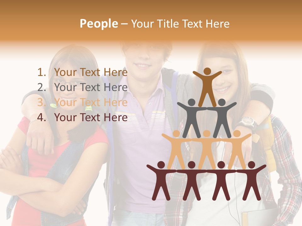 Cheerful Attractive Caucasian PowerPoint Template