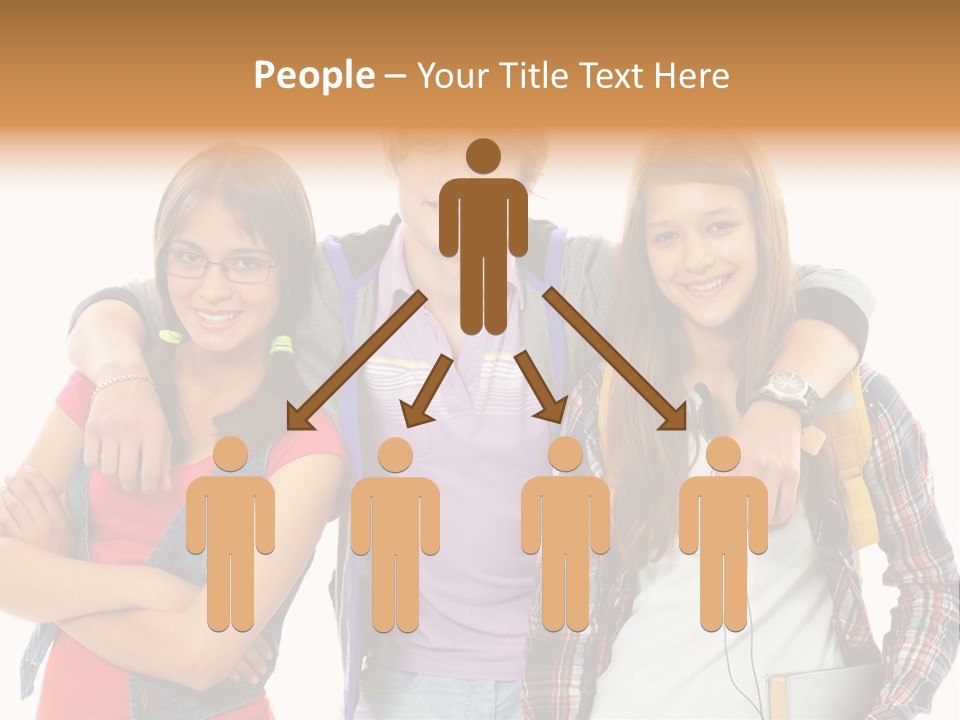 Cheerful Attractive Caucasian PowerPoint Template