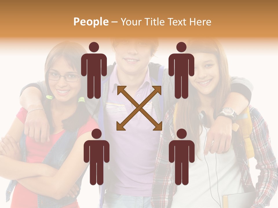 Cheerful Attractive Caucasian PowerPoint Template