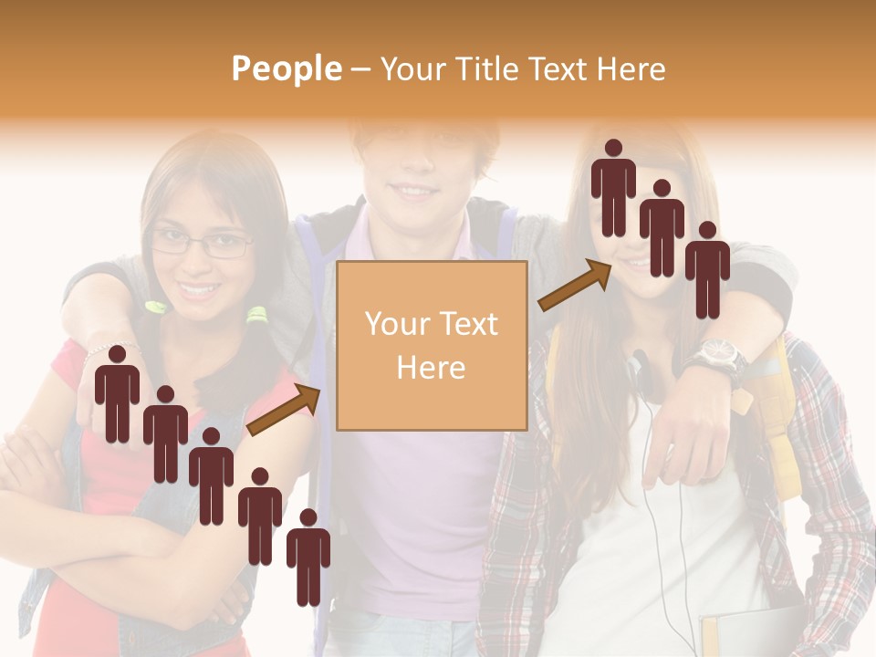 Cheerful Attractive Caucasian PowerPoint Template