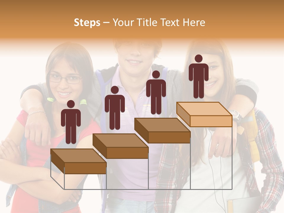 Cheerful Attractive Caucasian PowerPoint Template