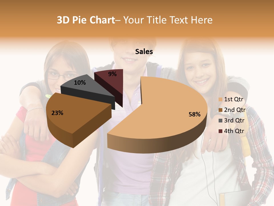 Cheerful Attractive Caucasian PowerPoint Template