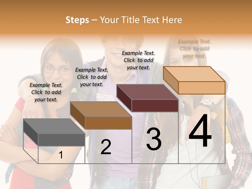 Cheerful Attractive Caucasian PowerPoint Template