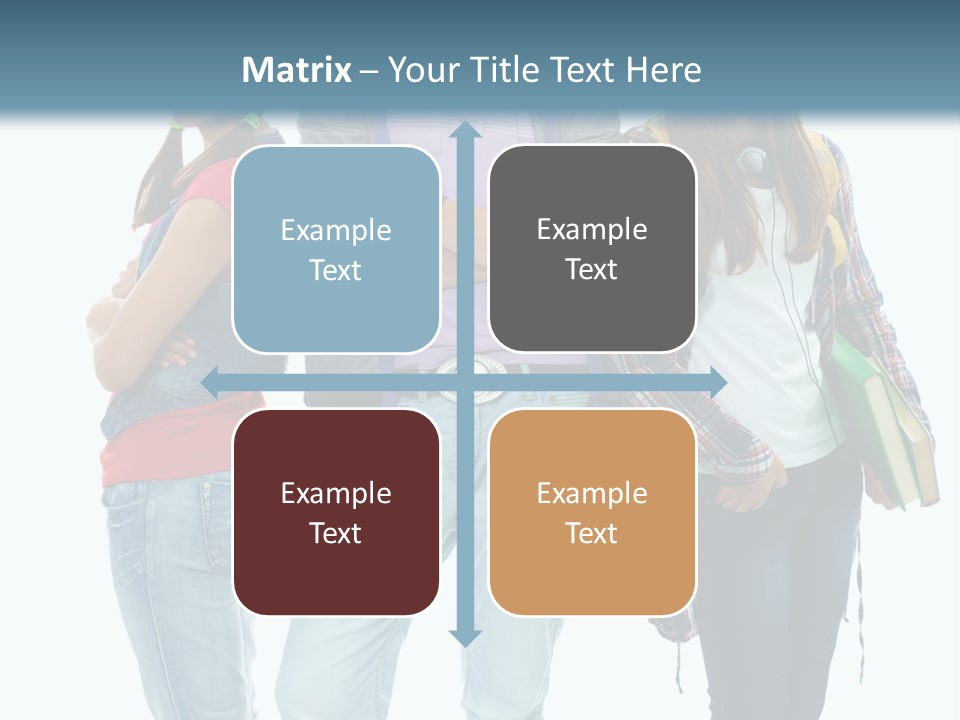 Crossed Female Person PowerPoint Template