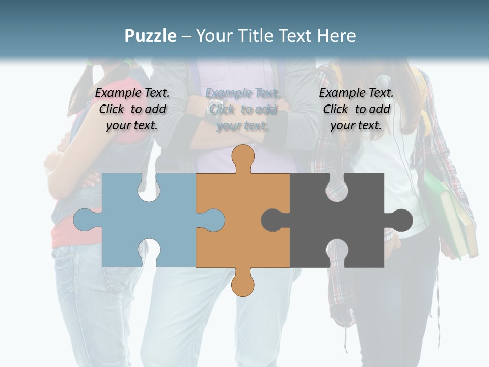 Crossed Female Person PowerPoint Template