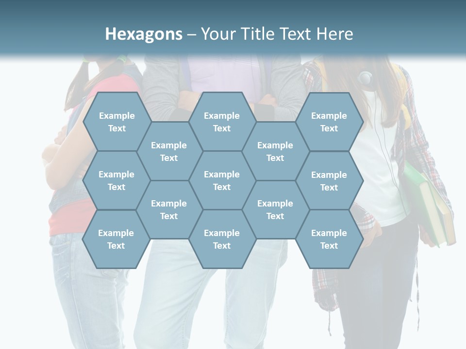 Crossed Female Person PowerPoint Template