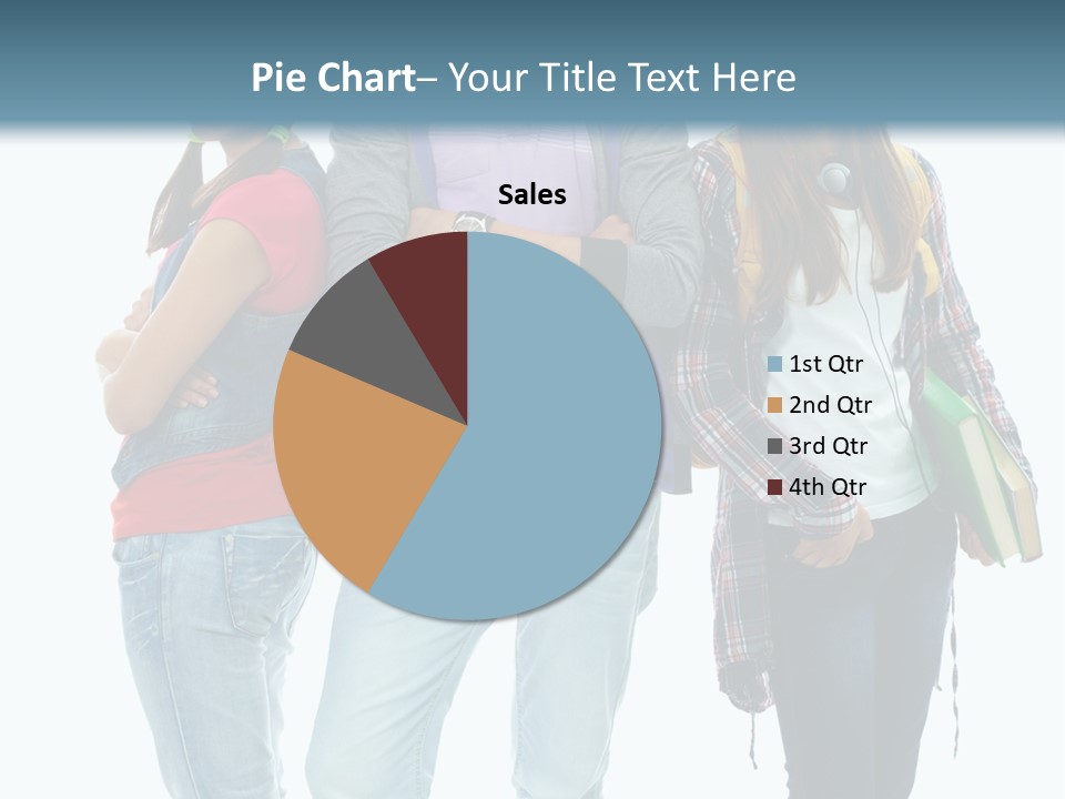Crossed Female Person PowerPoint Template