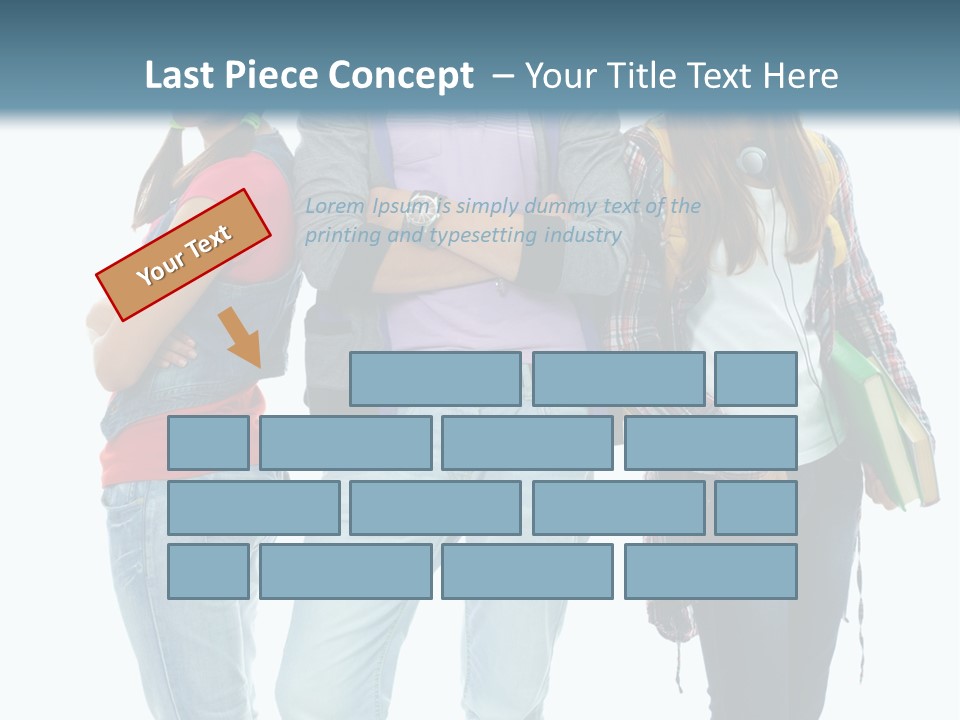 Crossed Female Person PowerPoint Template