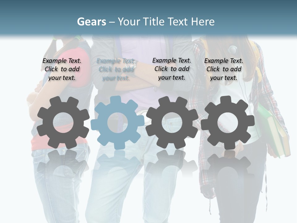 Crossed Female Person PowerPoint Template