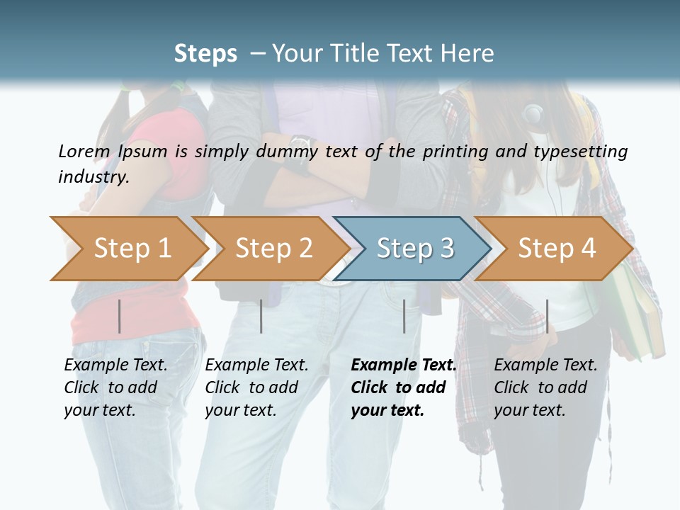Crossed Female Person PowerPoint Template