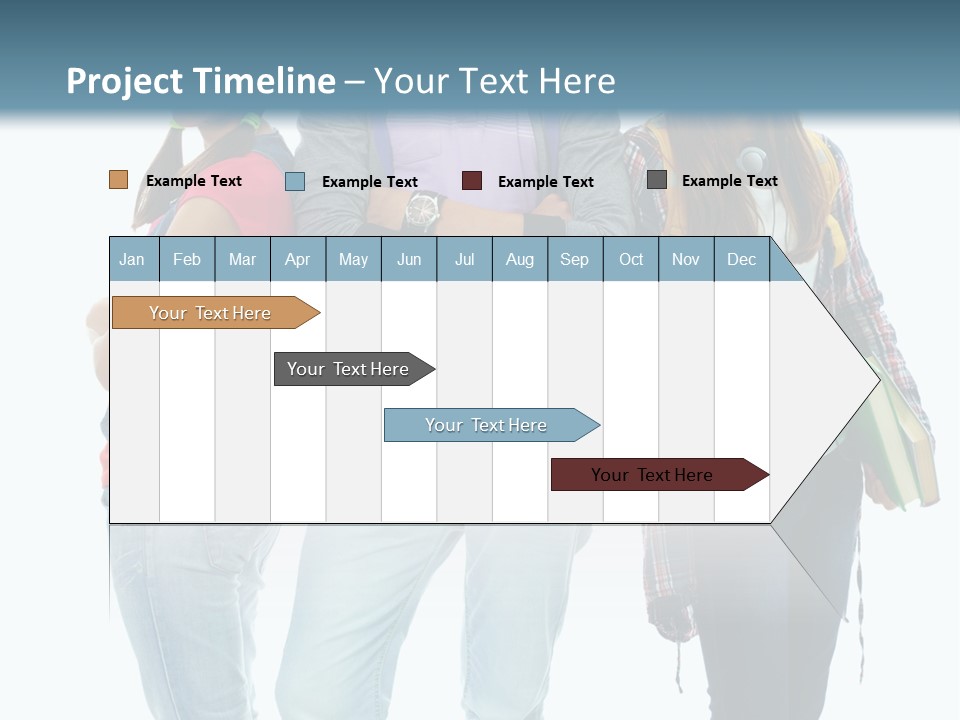 Crossed Female Person PowerPoint Template