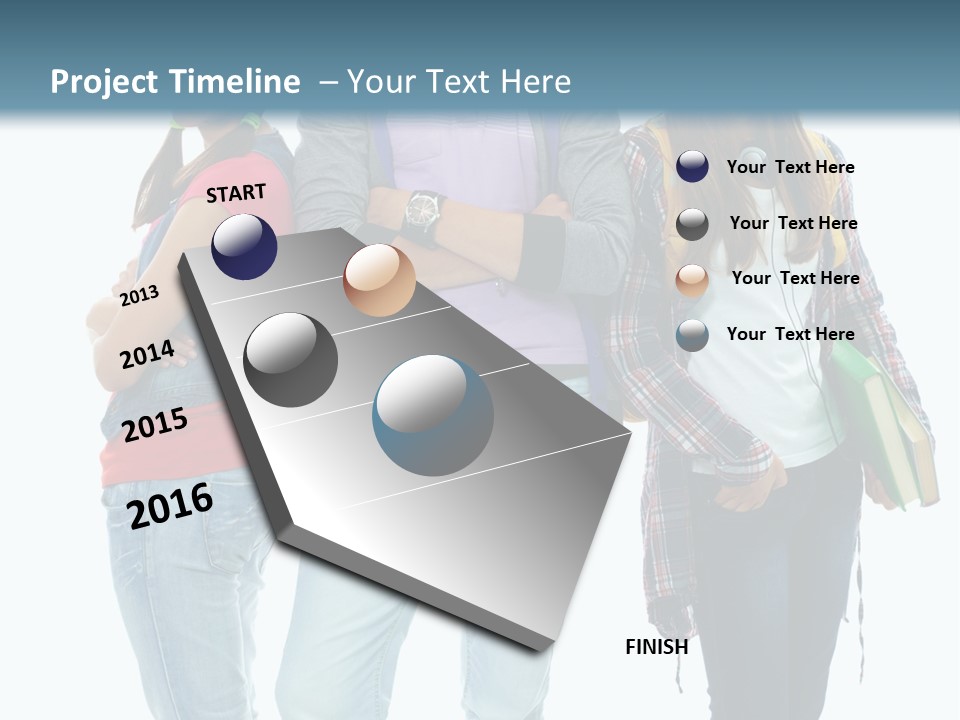 Crossed Female Person PowerPoint Template