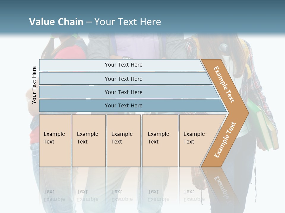 Crossed Female Person PowerPoint Template