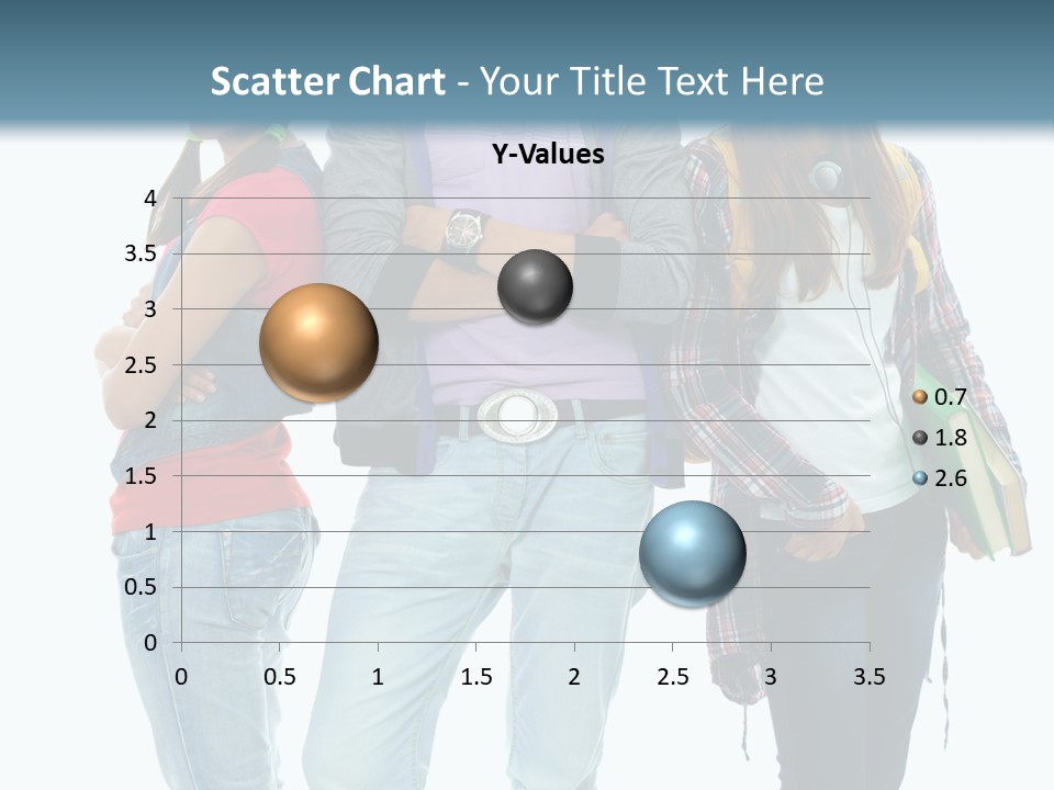 Crossed Female Person PowerPoint Template