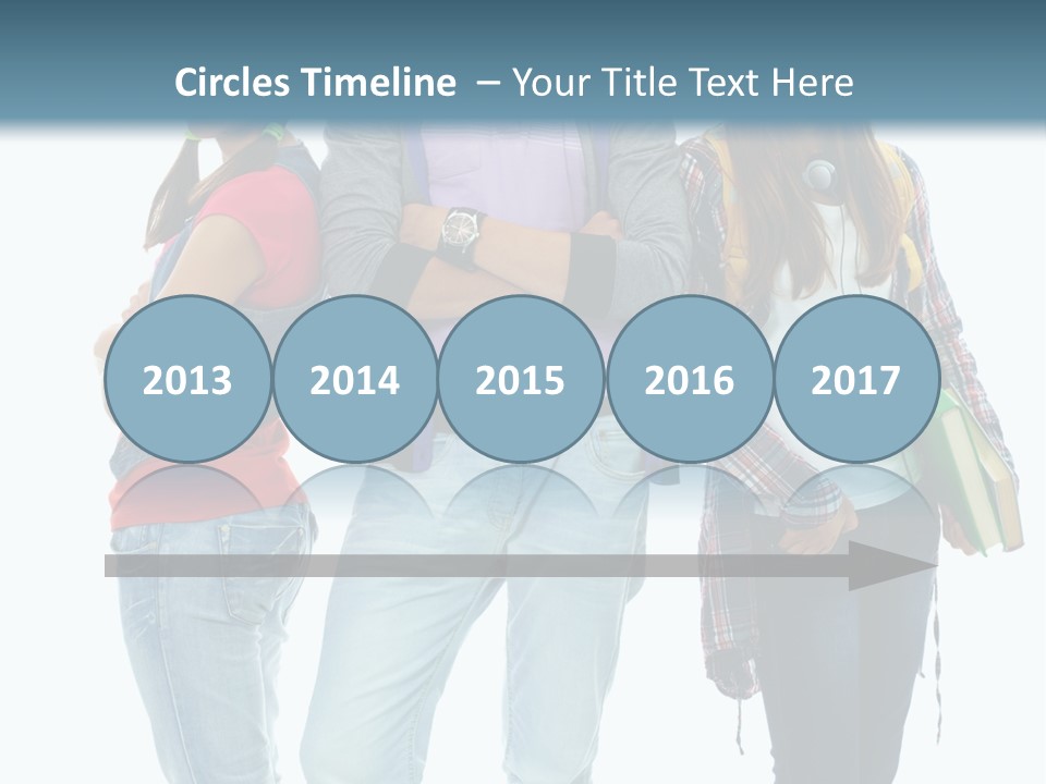 Crossed Female Person PowerPoint Template