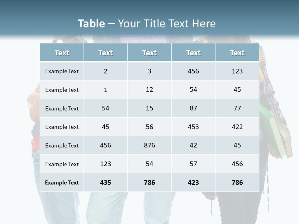 Crossed Female Person PowerPoint Template