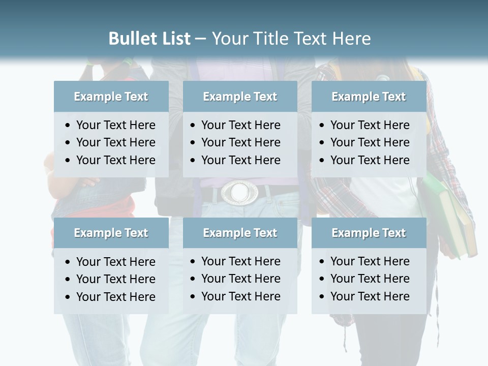 Crossed Female Person PowerPoint Template