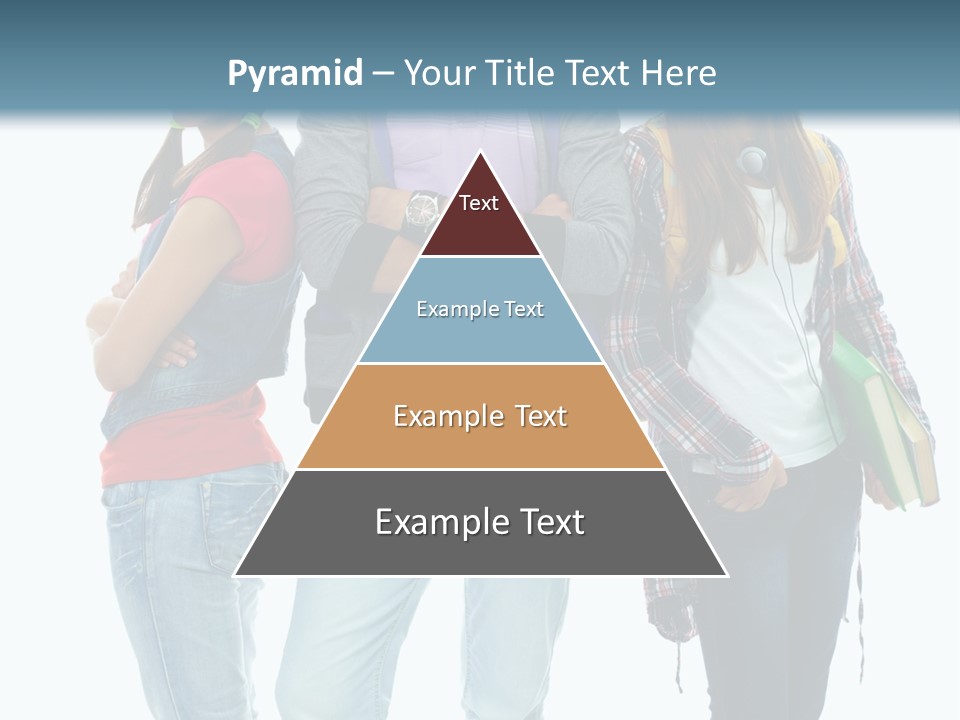 Crossed Female Person PowerPoint Template