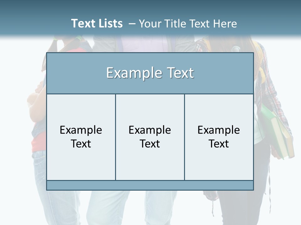 Crossed Female Person PowerPoint Template