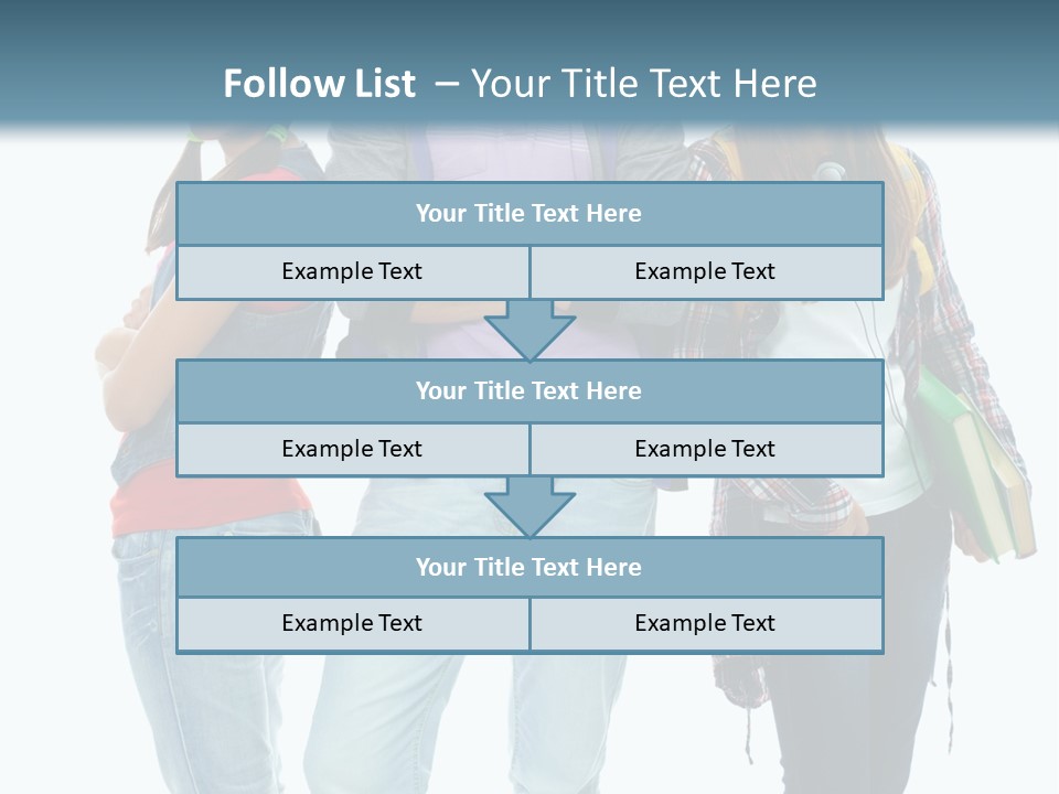 Crossed Female Person PowerPoint Template