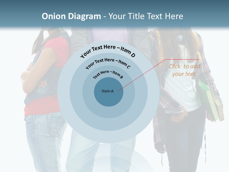 Crossed Female Person PowerPoint Template