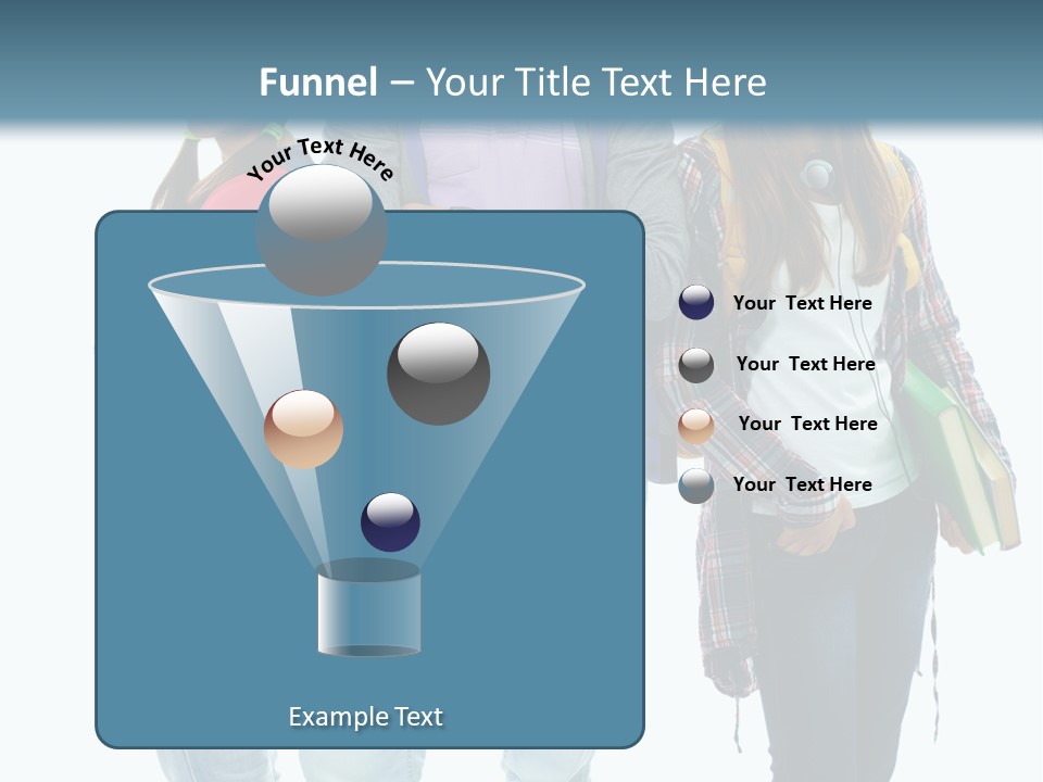 Crossed Female Person PowerPoint Template