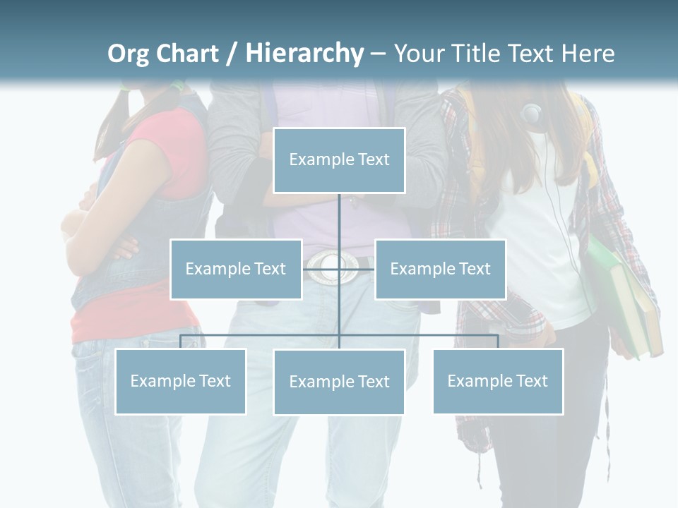 Crossed Female Person PowerPoint Template